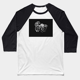 Roses in black and white Baseball T-Shirt